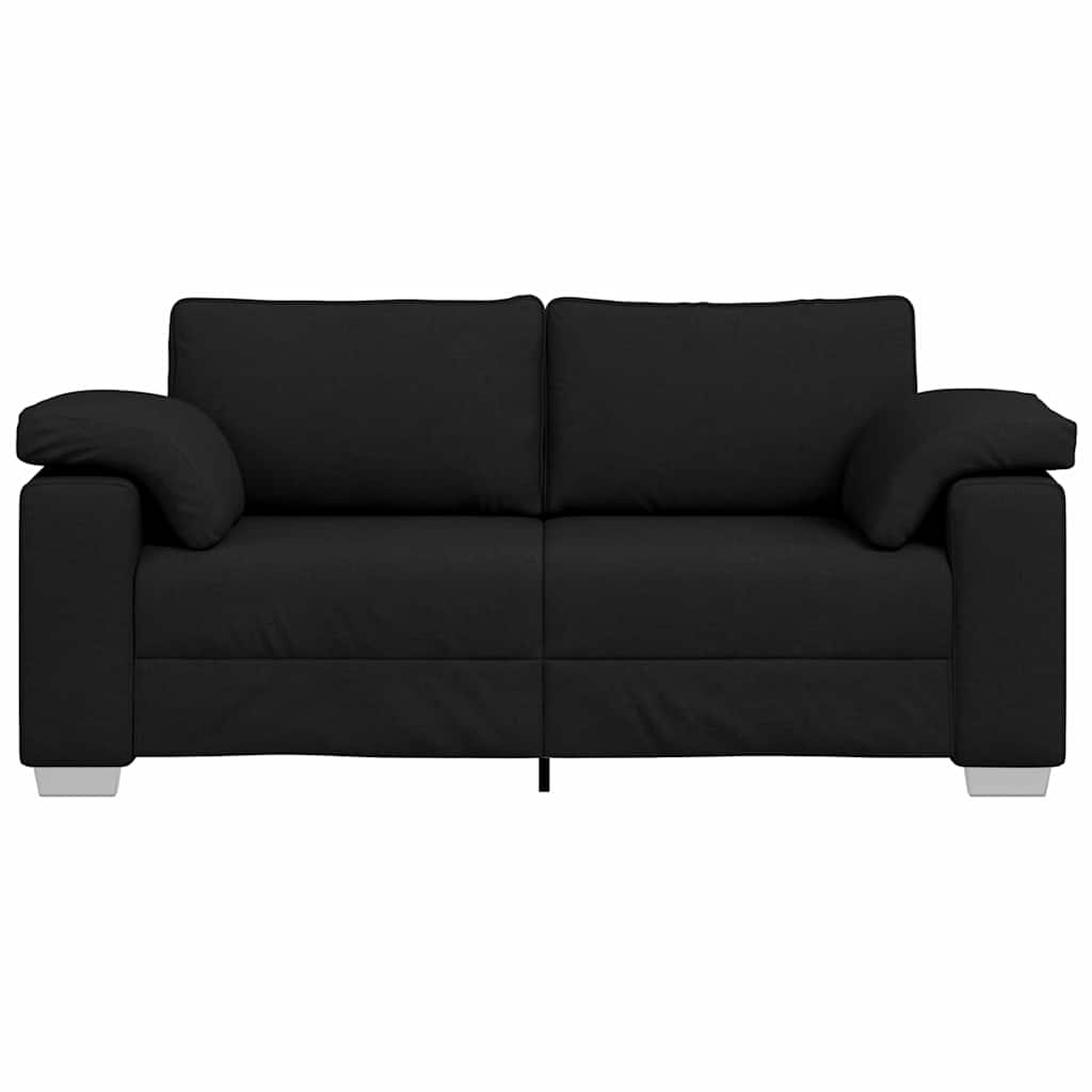 Divano a due posti Nero 180 cm Tessuto | homemem39