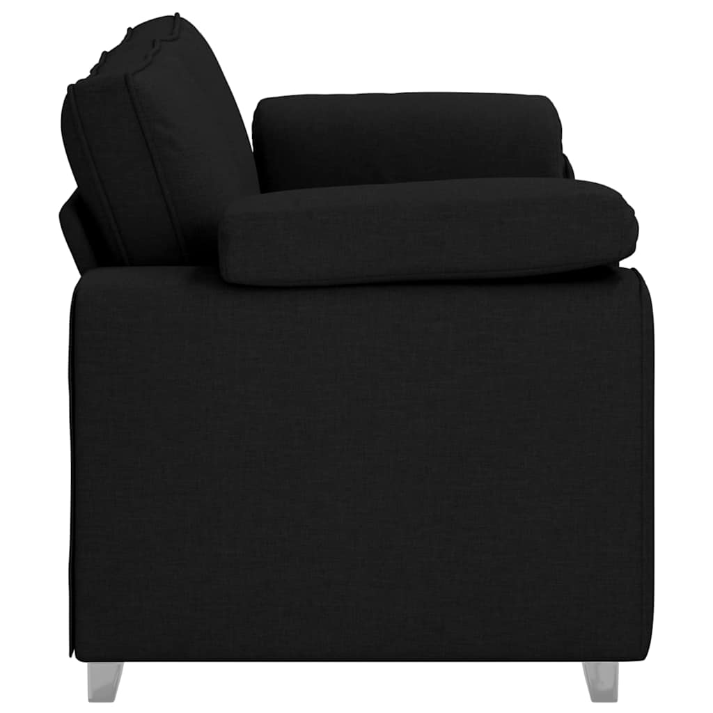 Divano a due posti Nero 180 cm Tessuto | homemem39