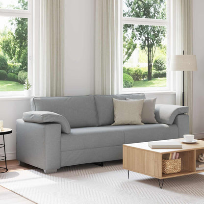 Divano 3-Persone Grigio chiaro 220 cm Tessuto | homemem39