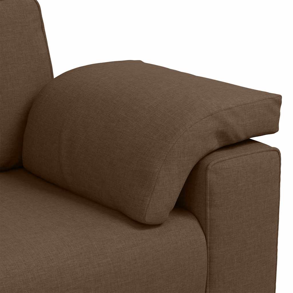 Divano 3-Persone Marrone 220 cm Tessuto