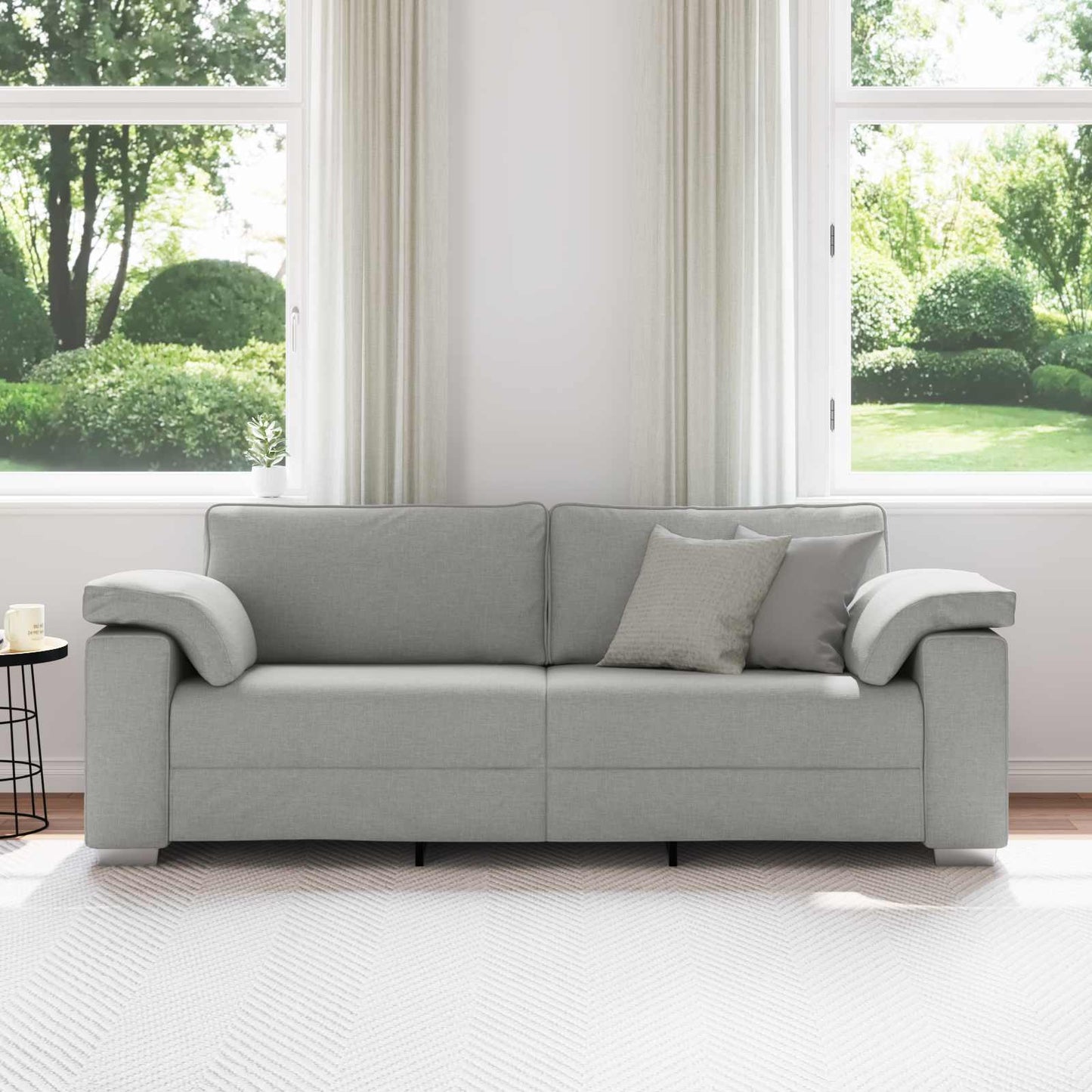 Divano Grigio Nuvola 219 x 77 x 82 cm Tessuto