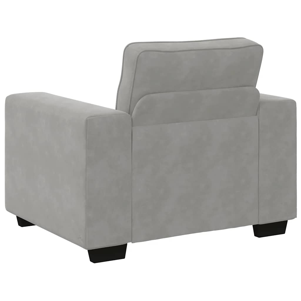 Divano Sedia Grigio Chiaro 100x77x82 cm Velluto | homemem39