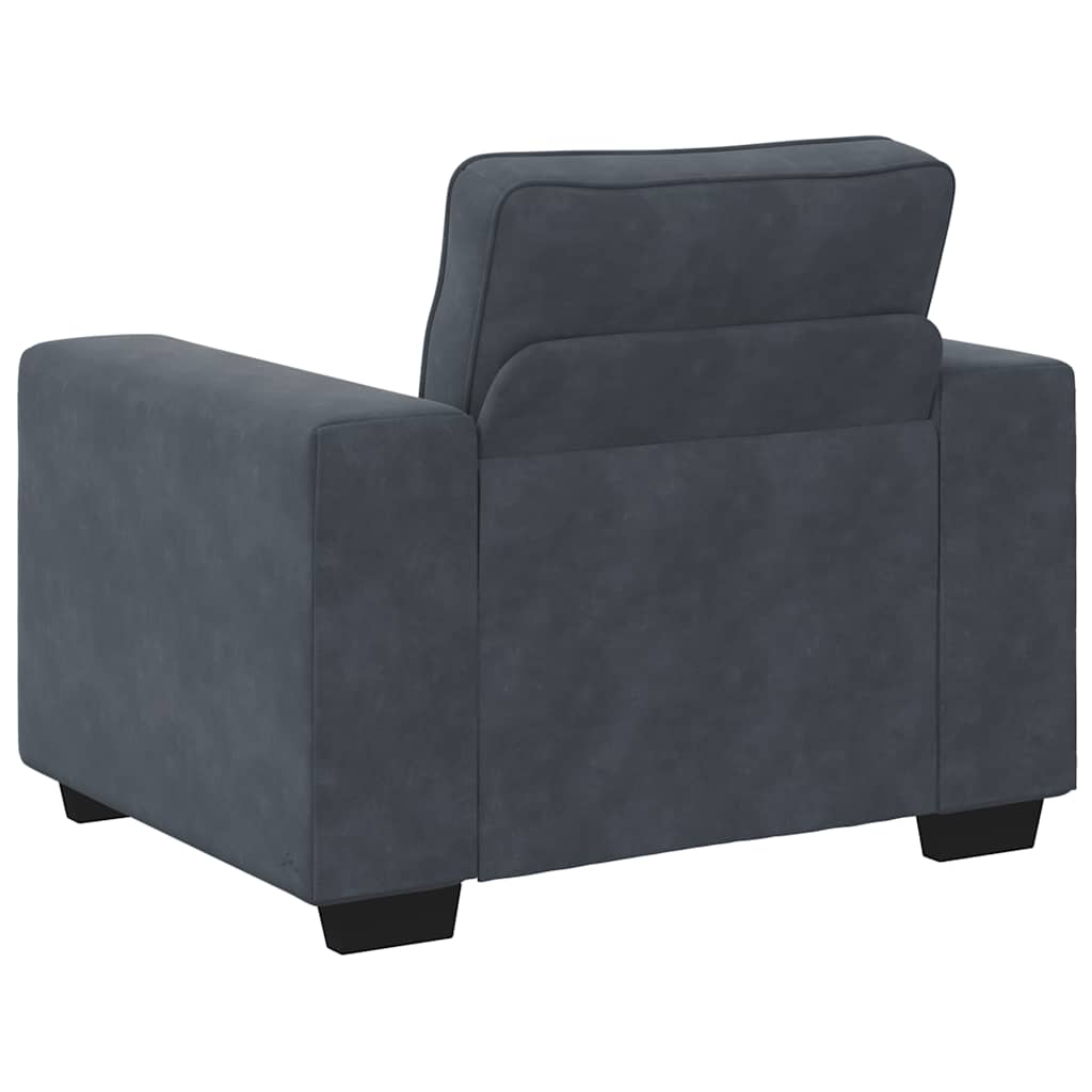 Divano Sedia Grigio Scuro 100x77x82 cm Velluto | homemem39