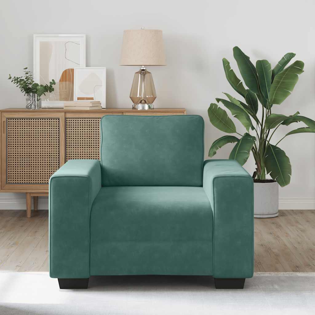 Divano Sedia Verde Scuro 60 cm Velluto - homemem39