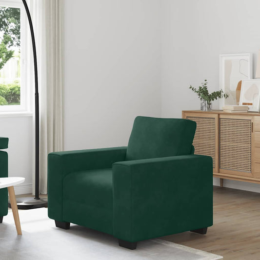 Divano Sedia Verde Scuro 100x77x82 cm Velluto | homemem39