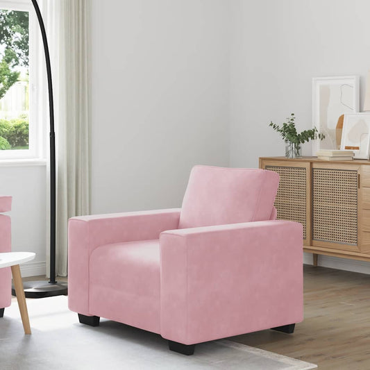 Divano Sedia Rosa 100x77x82 cm Velluto