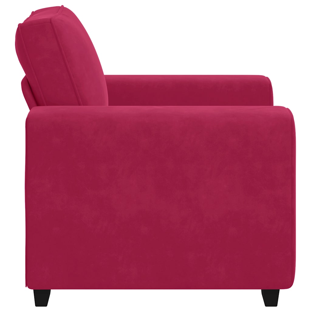 Divano Sedia Rosso Vino 100x77x82 cm Velluto | homemem39