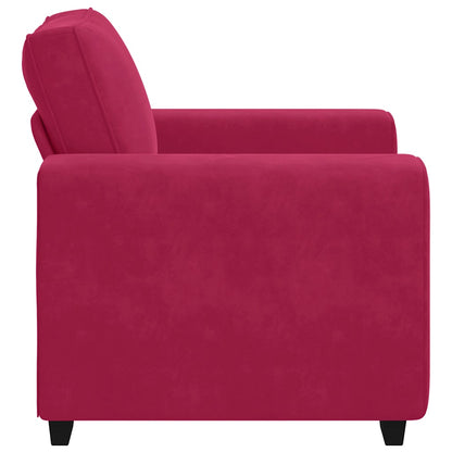 Divano Sedia Rosso Vino 100x77x82 cm Velluto | homemem39
