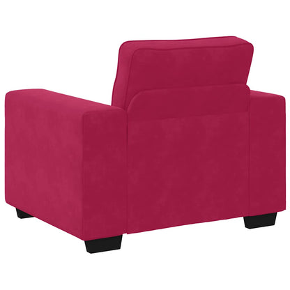 Divano Sedia Rosso Vino 100x77x82 cm Velluto | homemem39