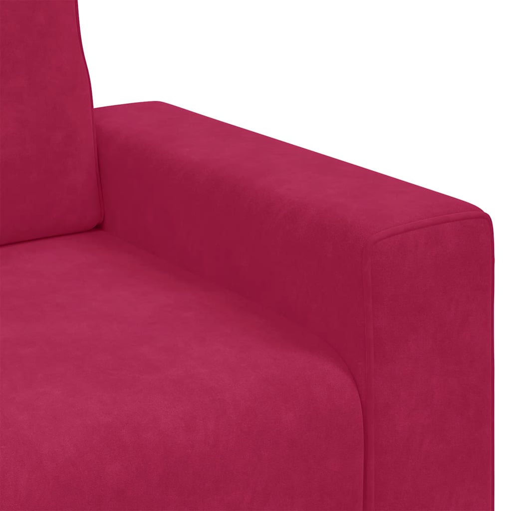 Divano Sedia Rosso Vino 100x77x82 cm Velluto | homemem39