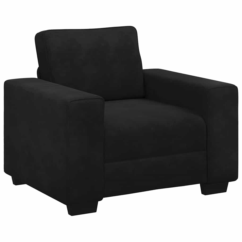 Divano Sedia Nero 100x77x82 cm Velluto | homemem39