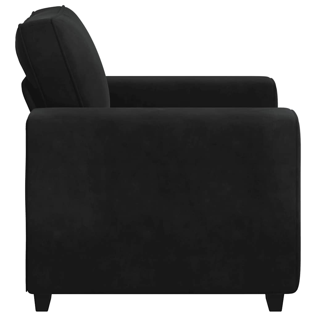 Divano Sedia Nero 100x77x82 cm Velluto | homemem39