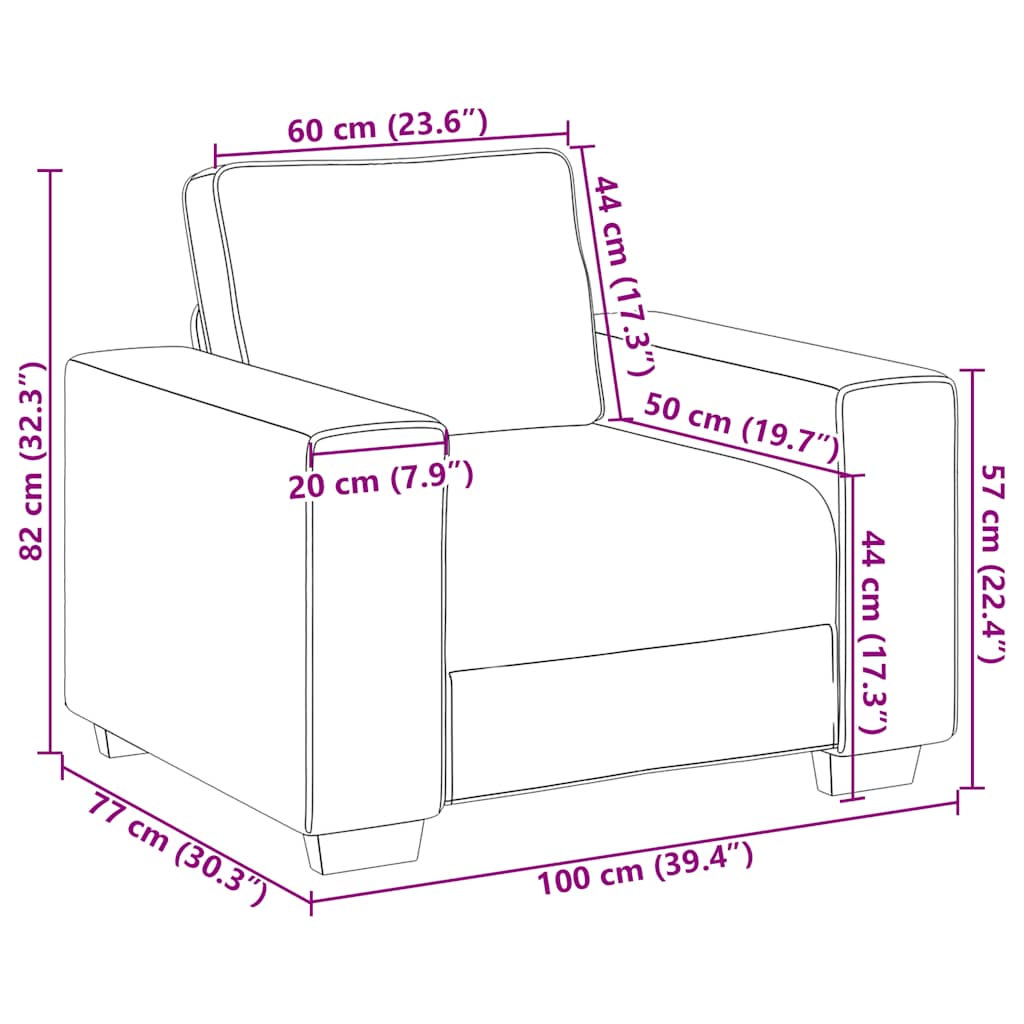 Divano Sedia Nero 100x77x82 cm Velluto | homemem39