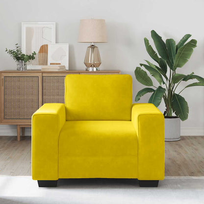 Divano Sedia Giallo 100x77x82 cm Velluto | homemem39