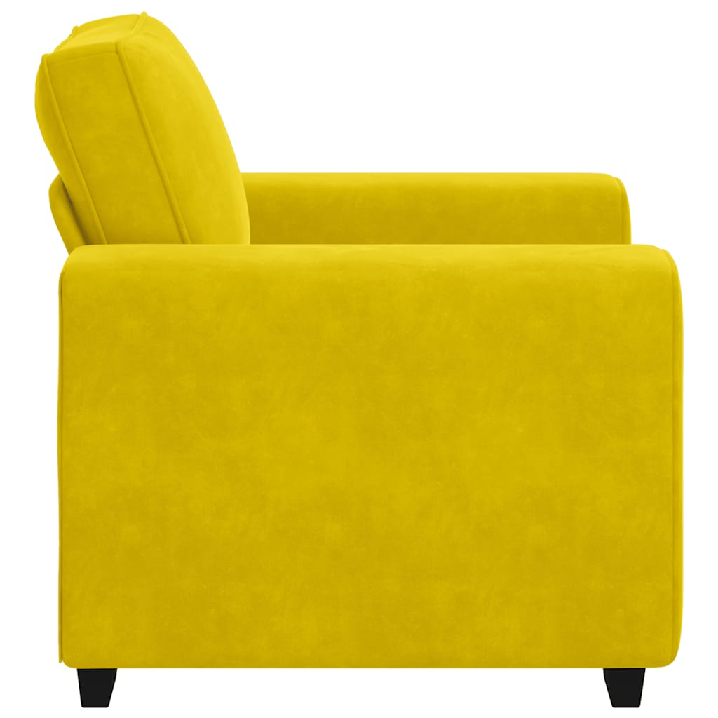 Divano Sedia Giallo 60 cm Velluto - homemem39