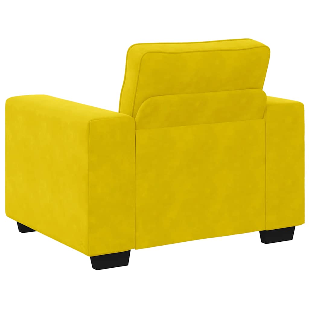 Divano Sedia Giallo 60 cm Velluto - homemem39