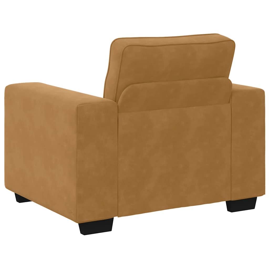 Divano Sedia Marrone 60 cm Velluto