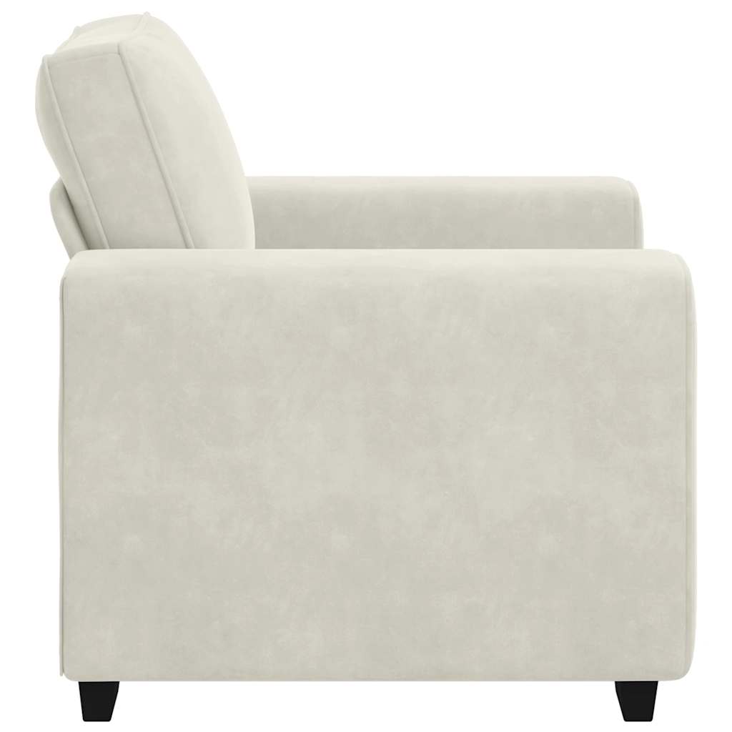Divano Sedia Crema 100x77x82 cm Velluto | homemem39
