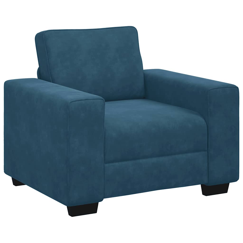 Divano Sedia Blu 100x77x82 cm Velluto | homemem39