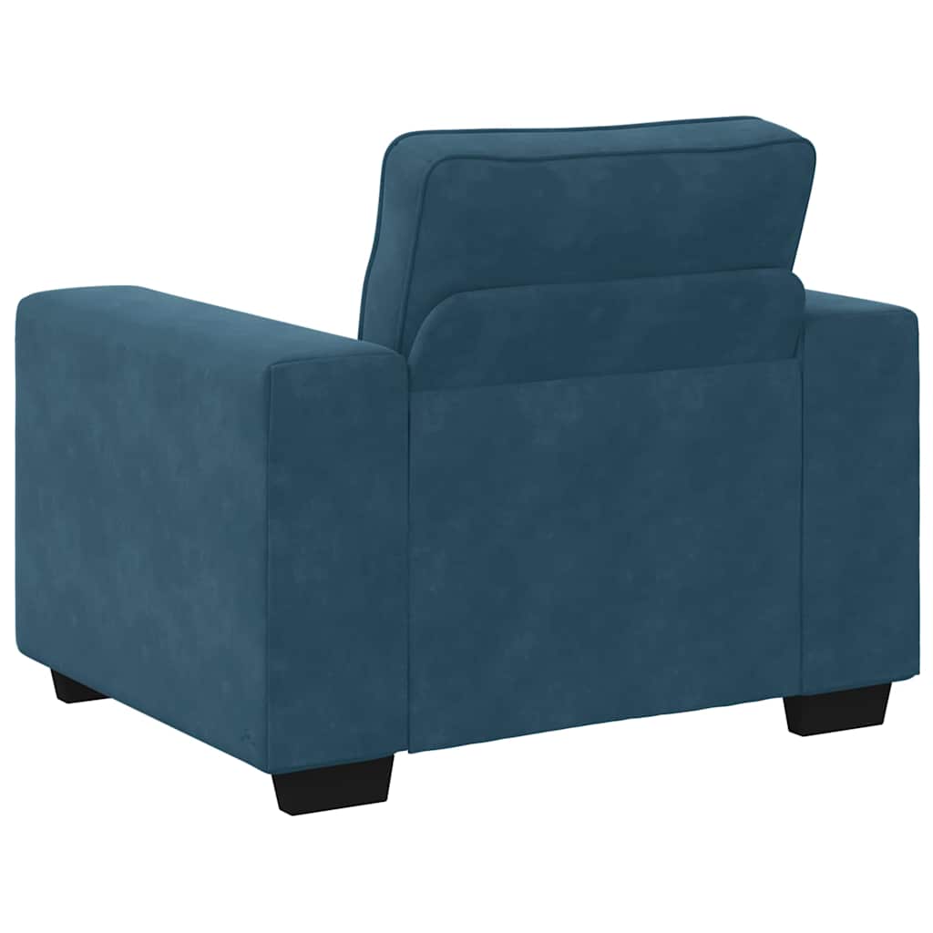 Divano Sedia Blu 100x77x82 cm Velluto | homemem39
