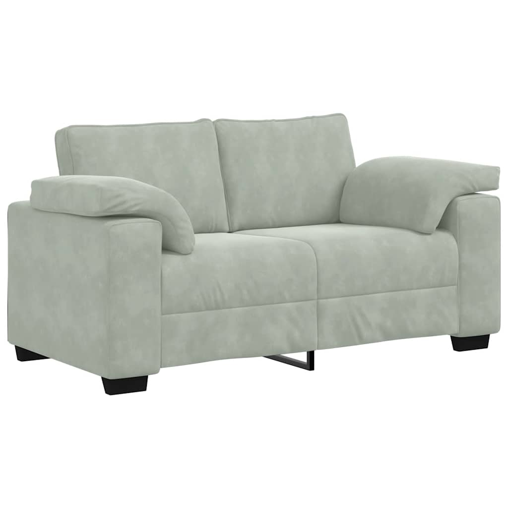 Divano Divanetto Grigio Chiaro 160x77x82 cm in Velluto | homemem39