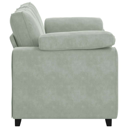 Divano Divanetto Grigio Chiaro 160x77x82 cm in Velluto | homemem39