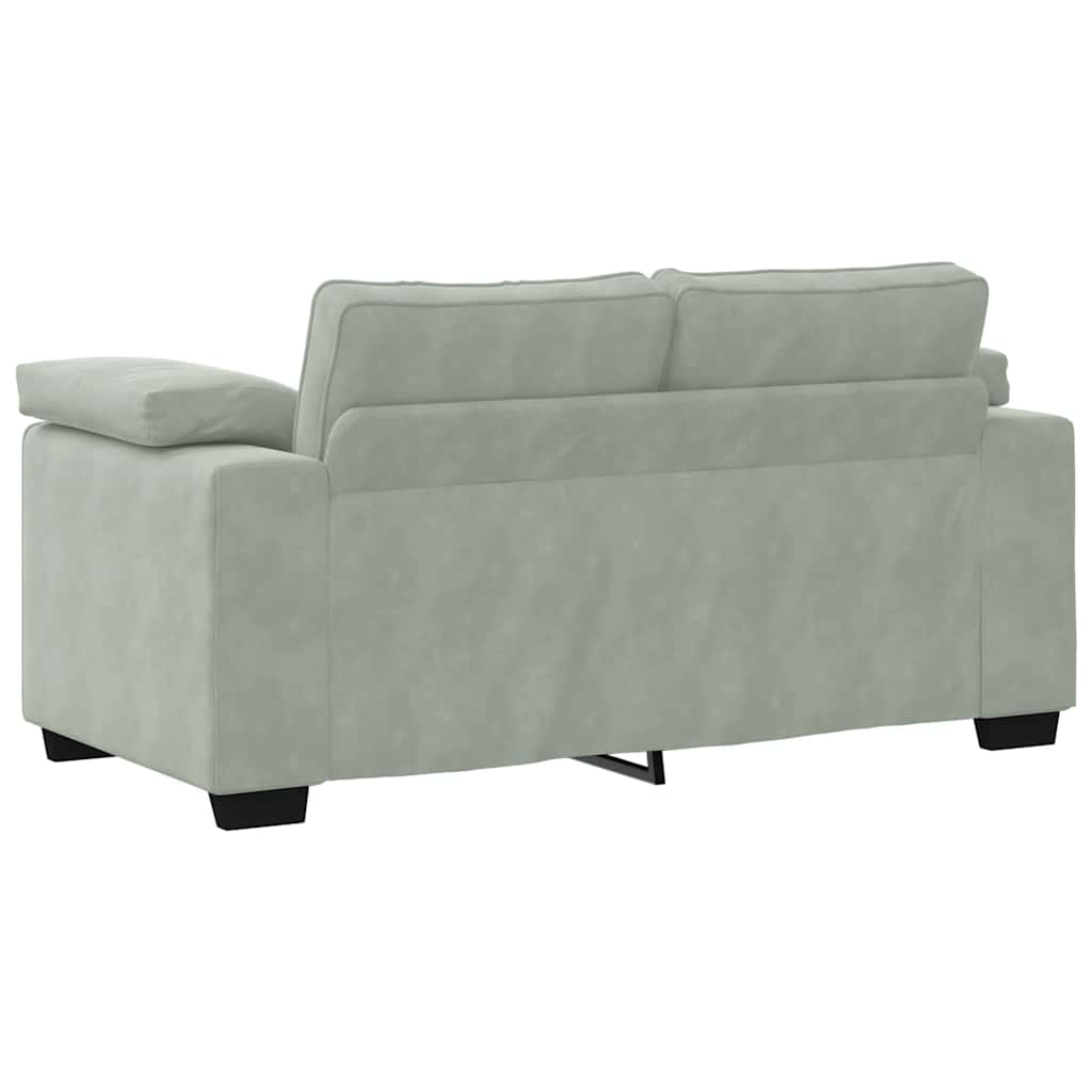 Divano Divanetto Grigio Chiaro 160x77x82 cm in Velluto | homemem39