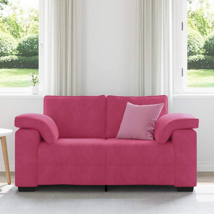 Divano Divanetto Rosso Vino 120 cm in Velluto - homemem39