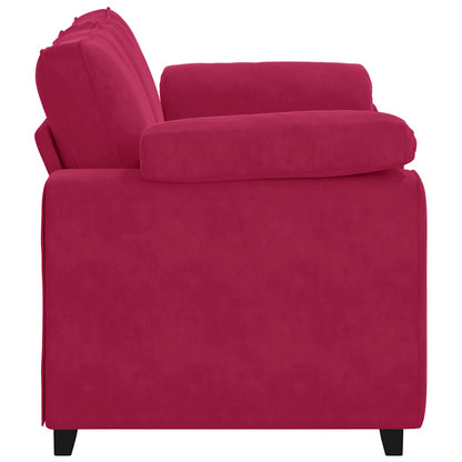 Divano Divanetto Rosso Vino 160x77x82 cm in Velluto | homemem39