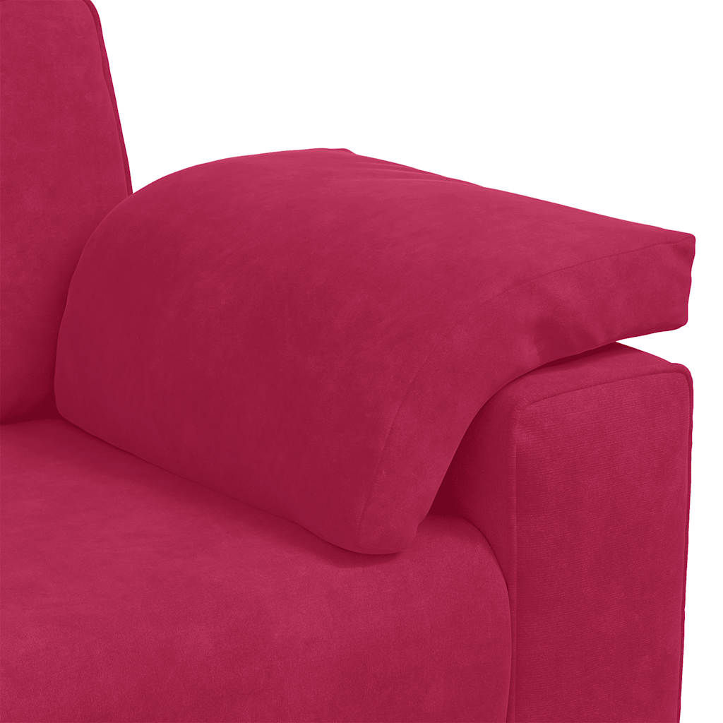 Divano Divanetto Rosso Vino 160x77x82 cm in Velluto | homemem39