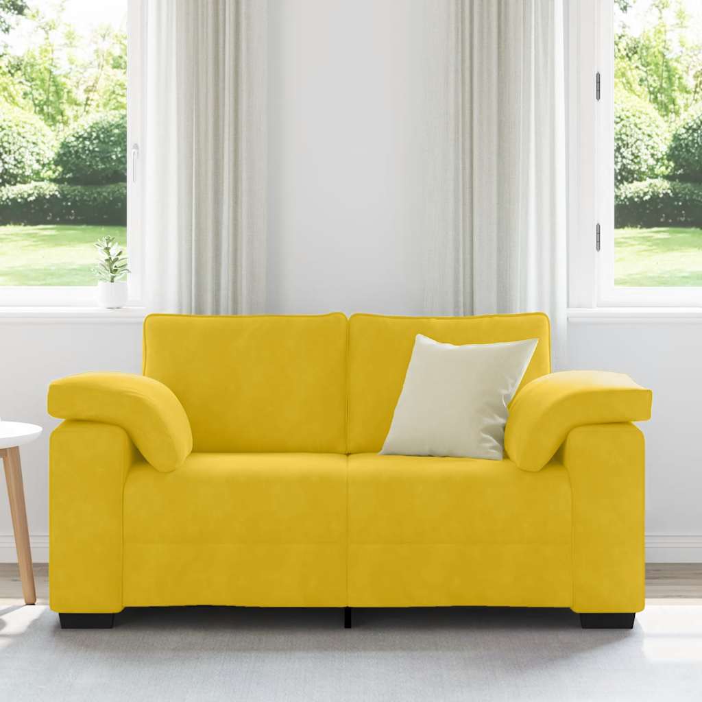 Divano Divanetto Giallo 160x77x82 cm in Velluto | homemem39