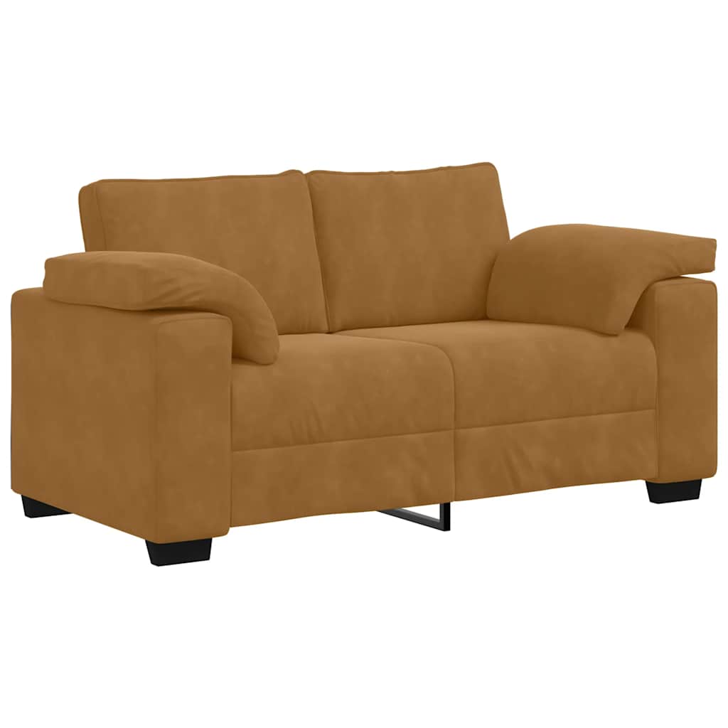 Divano Divanetto Marrone 160x77x82 cm in Velluto | homemem39