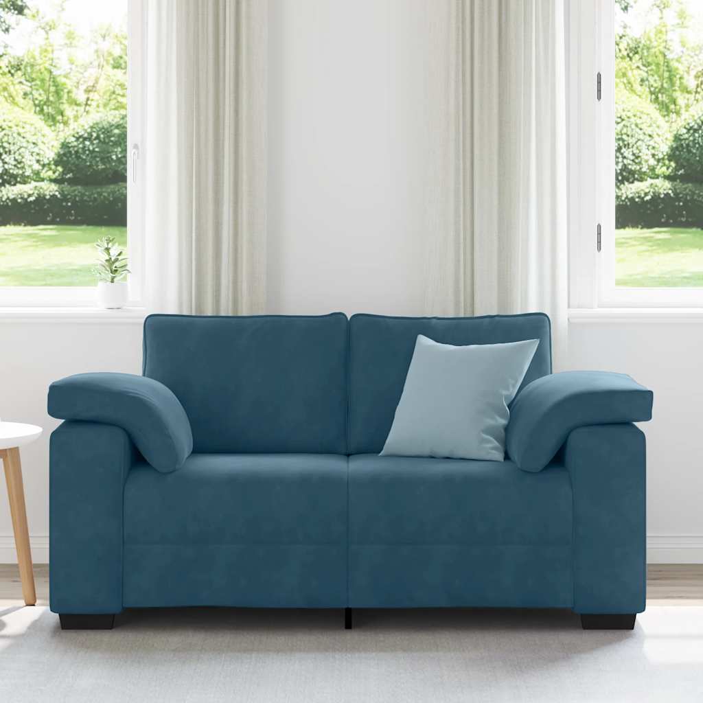Divano Divanetto Blu 160x77x82 cm in Velluto | homemem39