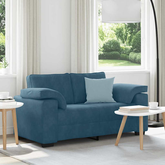 Divano Divanetto Blu 160x77x82 cm in Velluto | homemem39