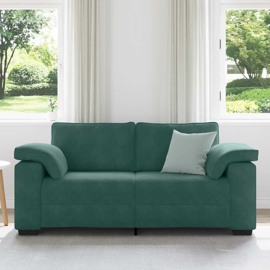 Divano Divanetto Verde Scuro 140 cm in Velluto - homemem39