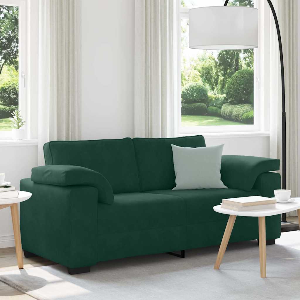 Divano Divanetto Verde Scuro 180x77x82 cm in Velluto | homemem39