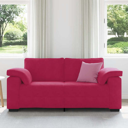 Divano Divanetto Rosso Vino 180x77x82 cm in Velluto | homemem39