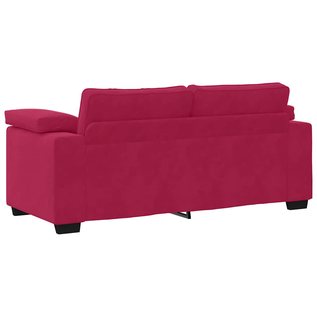 Divano Divanetto Rosso Vino 180x77x82 cm in Velluto | homemem39