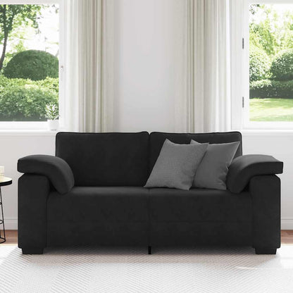 Divano Divanetto Nero 180x77x82 cm in Velluto | homemem39