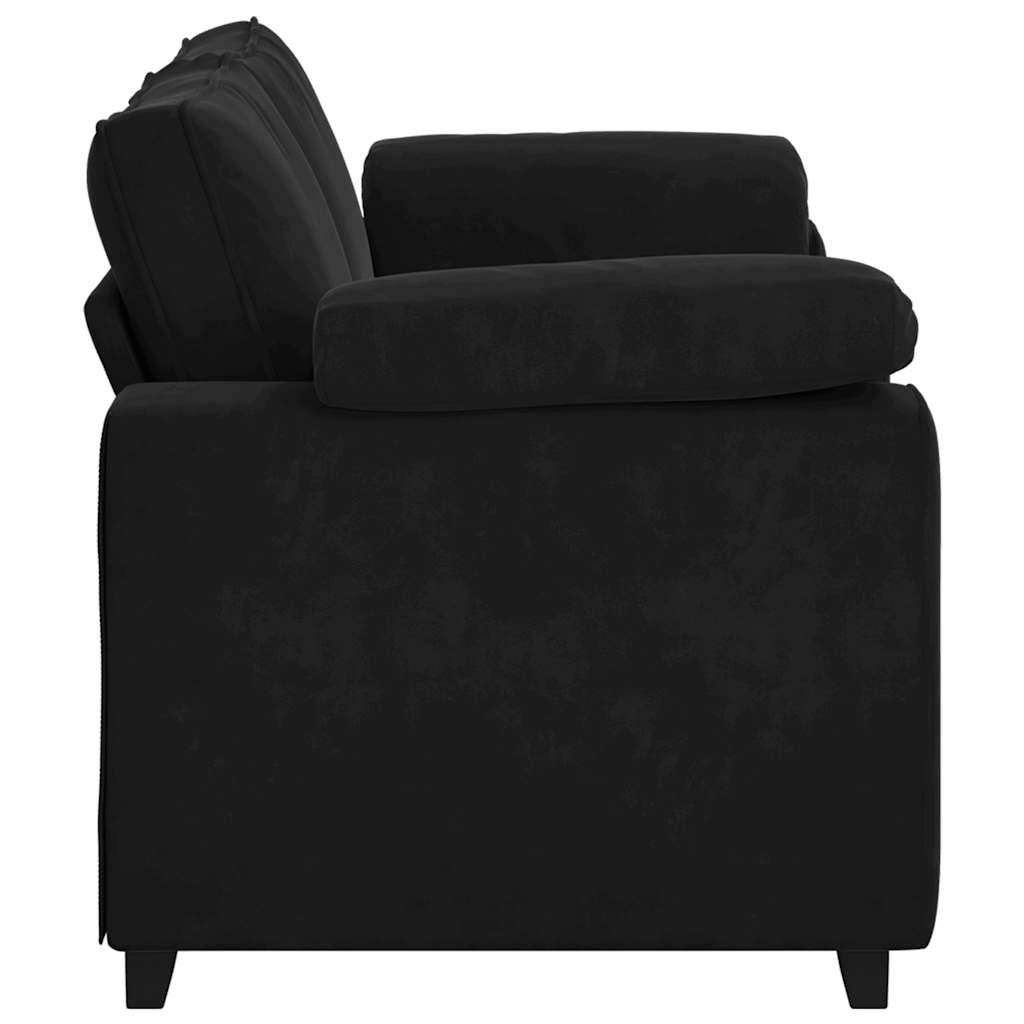 Divano Divanetto Nero 180x77x82 cm in Velluto | homemem39