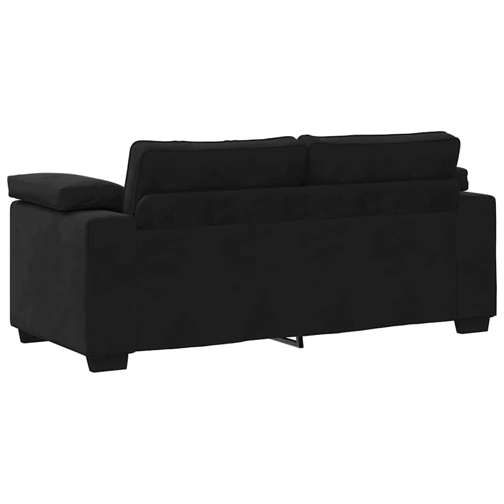 Divano Divanetto Nero 180x77x82 cm in Velluto | homemem39