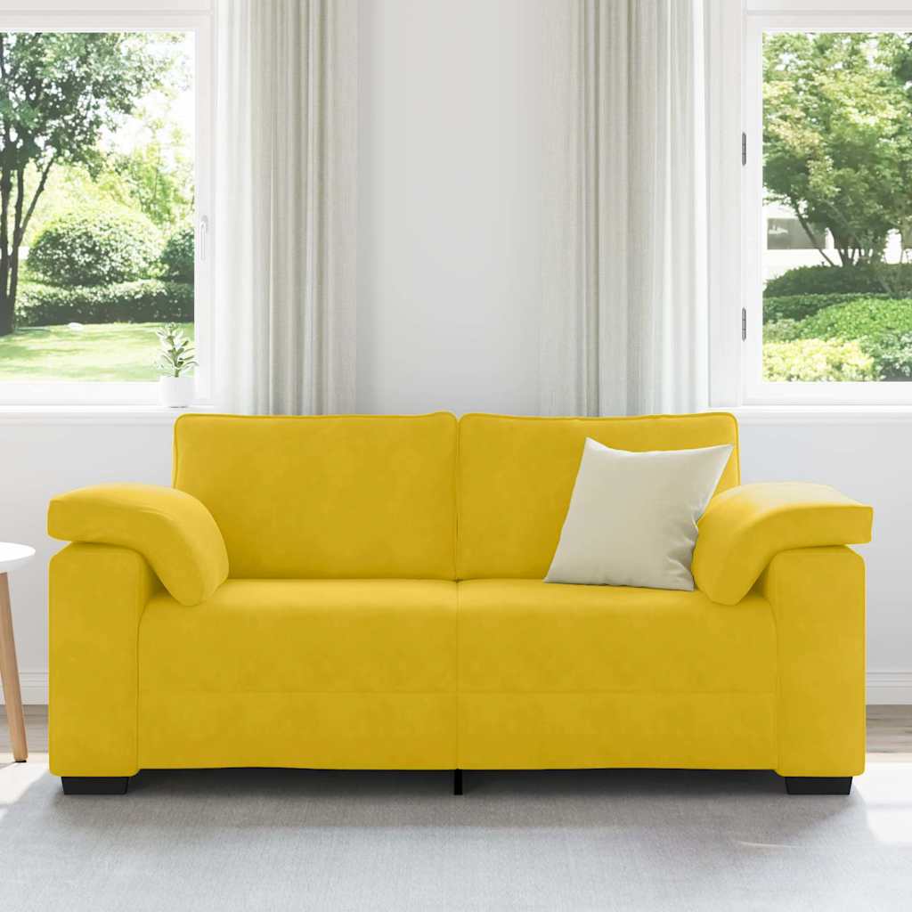Divano Divanetto Giallo 180x77x82 cm in Velluto | homemem39