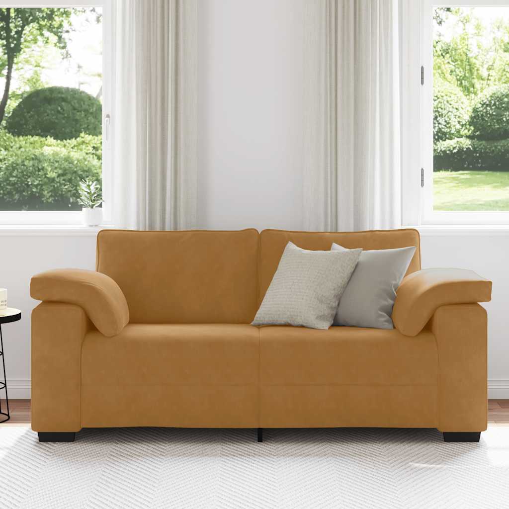 Divano Divanetto Marrone 180x77x82 cm in Velluto | homemem39