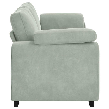 Divano a 3 Posti Grigio Chiaro 220x77x82 cm in Velluto | homemem39