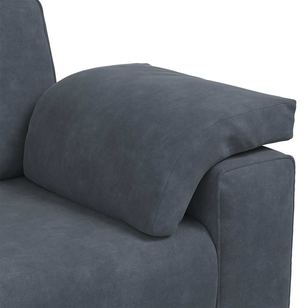 Divano a 3 Posti Grigio Scuro 220x77x82 cm in Velluto | homemem39