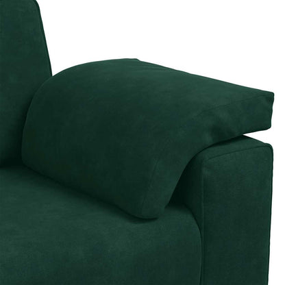 Divano a 3 Posti Verde Scuro 220x77x82 cm in Velluto | homemem39