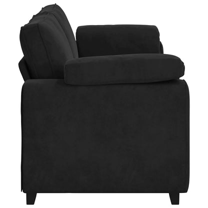 Divano a 3 Posti Nero 220x77x82 cm in Velluto | homemem39