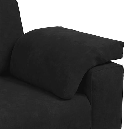 Divano a 3 Posti Nero 220x77x82 cm in Velluto | homemem39