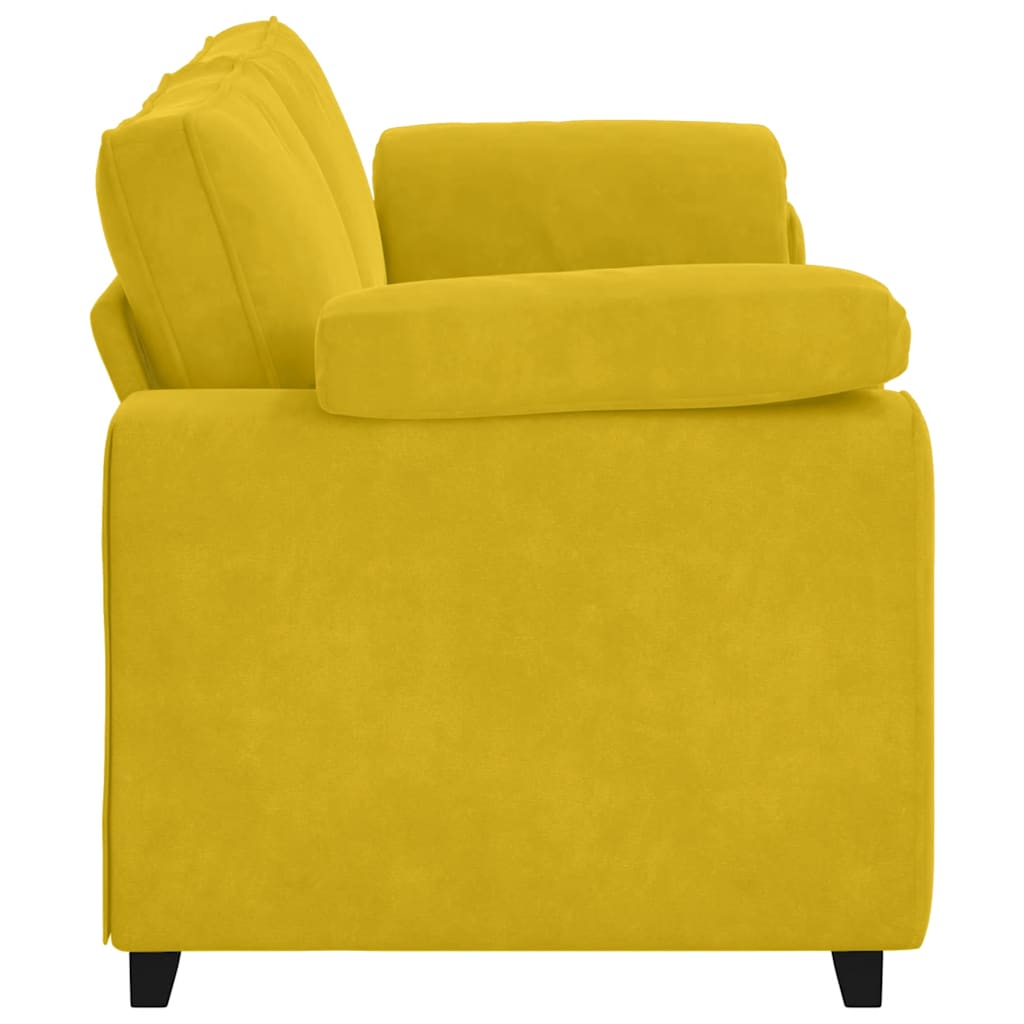 Divano a 3 Posti Giallo 220x77x82 cm in Velluto | homemem39