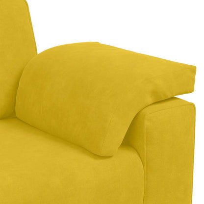 Divano a 3 Posti Giallo 220x77x82 cm in Velluto | homemem39